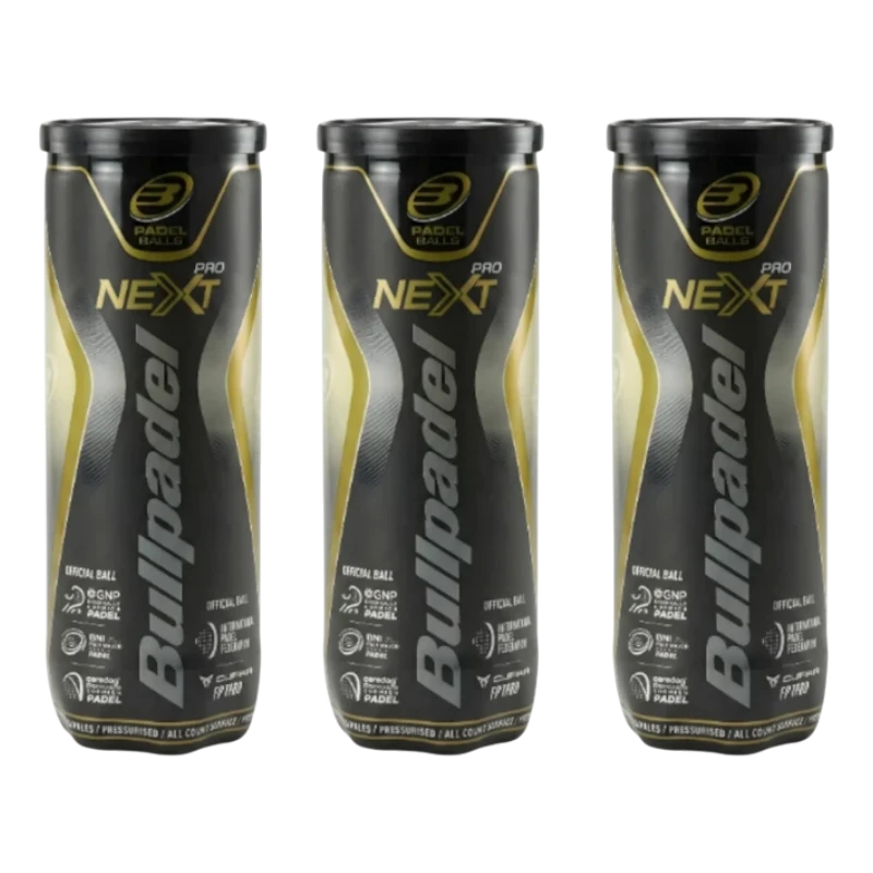 PACK OF 3 TUBES OF BULLPADEL NEXT PRO PADEL BALLS
